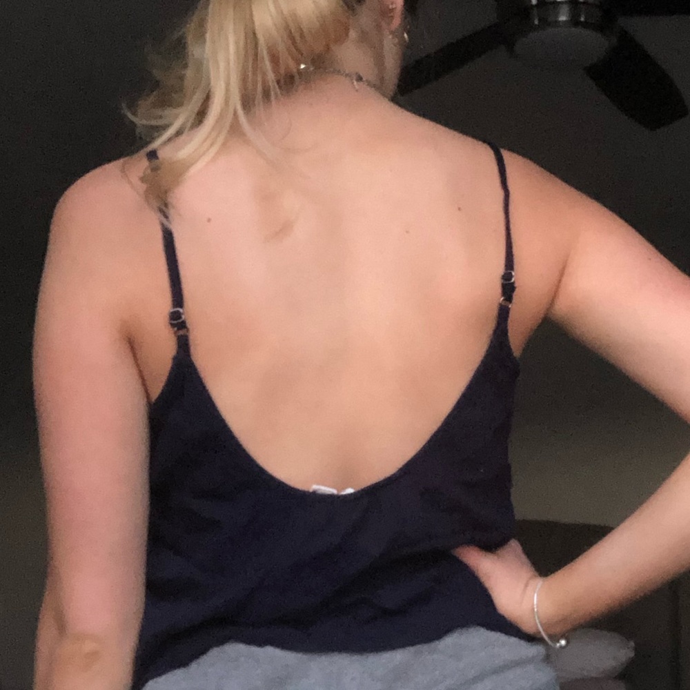 Roxy Backless Embroidered Tank